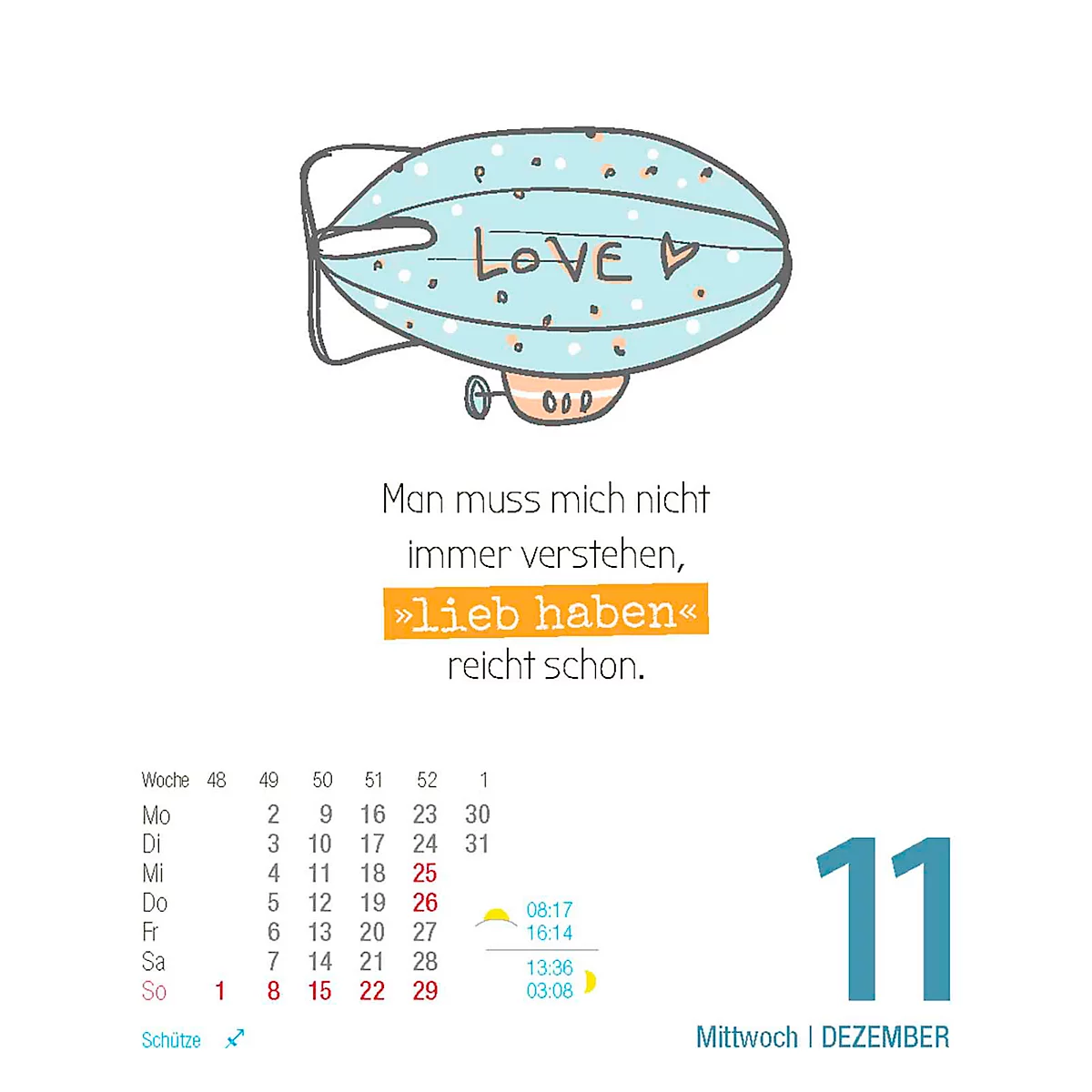 WochentagKalender Korsch Visual Words 2024, 1 Seite je Wochentag, 120