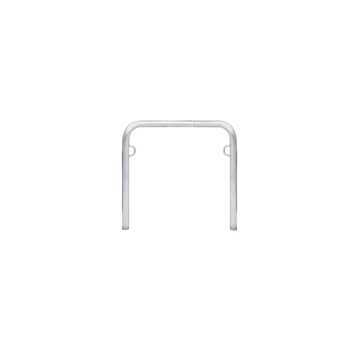 A metal U-shaped frame, with two small hangers on the top ends of the vertical bars, against a white background.