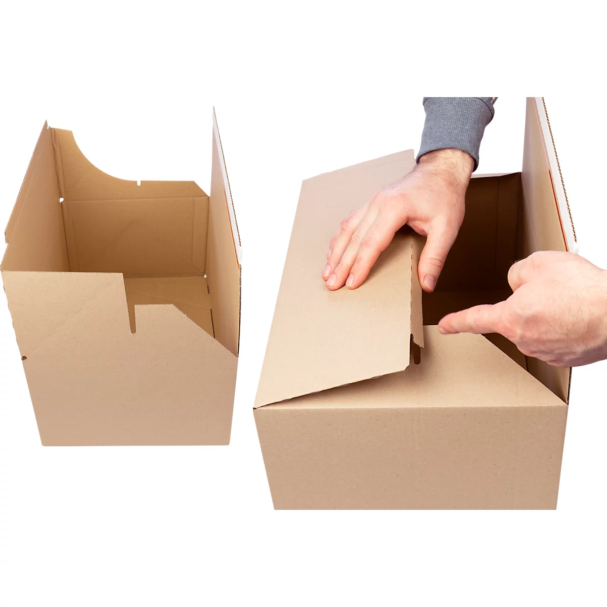 Xenial cartons pliants, 1 cannelure, choix des dimensions, jusqu'à 20 kg, brun, 20 pièces
