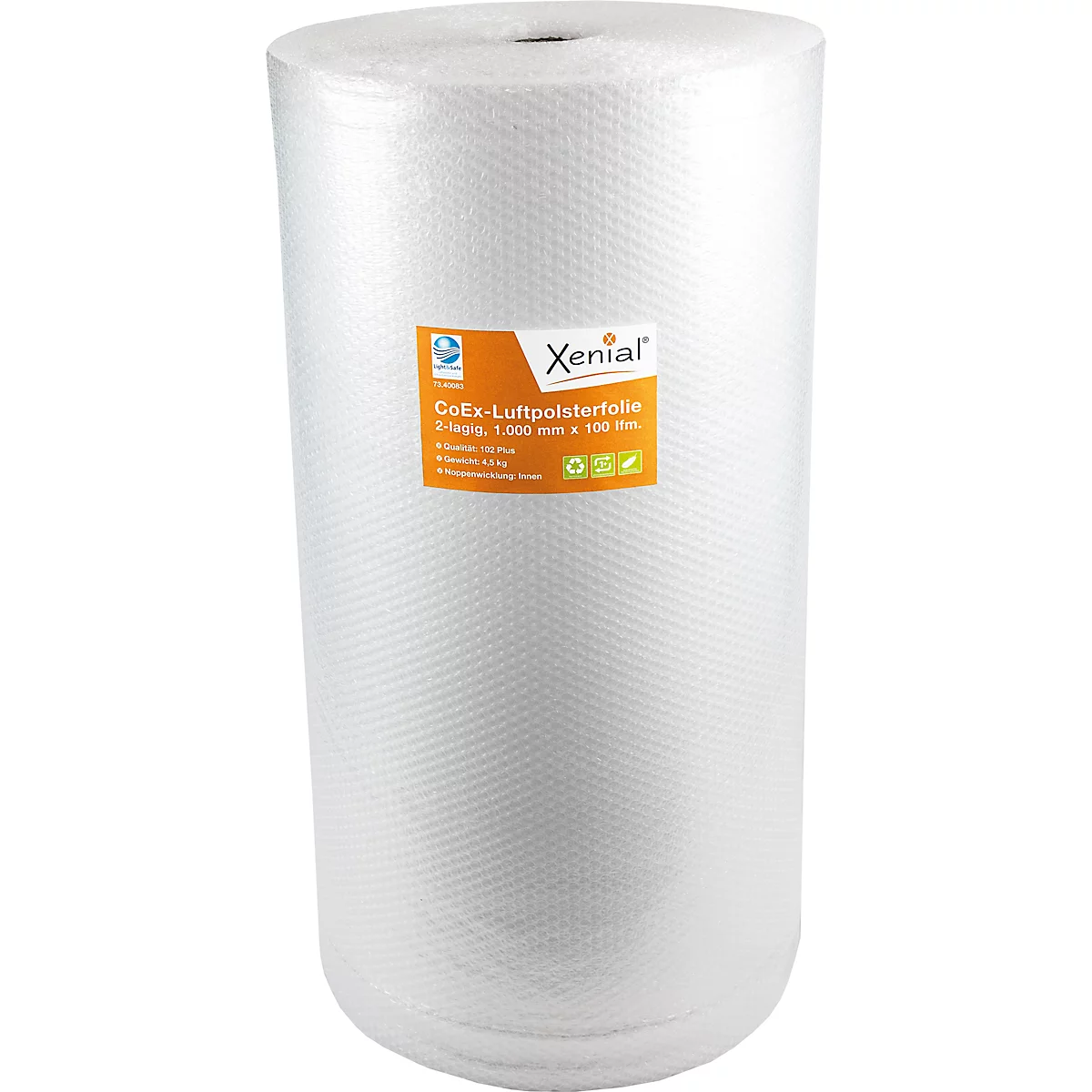 Xenial CoEx noppenfolie, 2-laags, 50 , 100 rm, B 1000 mm, transparant
