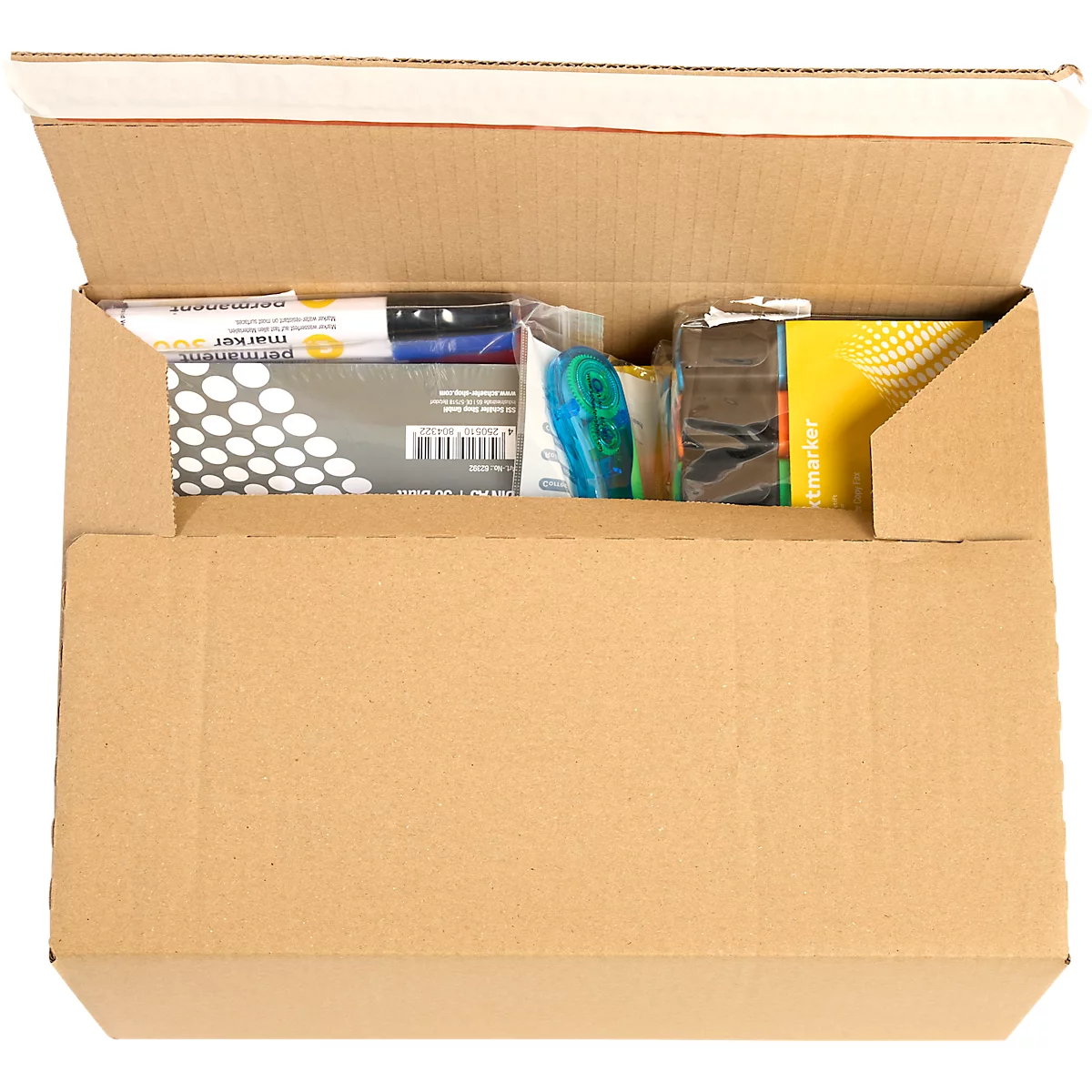 Xenial Faltkartons, 1-wellig, L 236 x B 326 x H 140 mm, bis 20 kg, braun, 20 Stück
