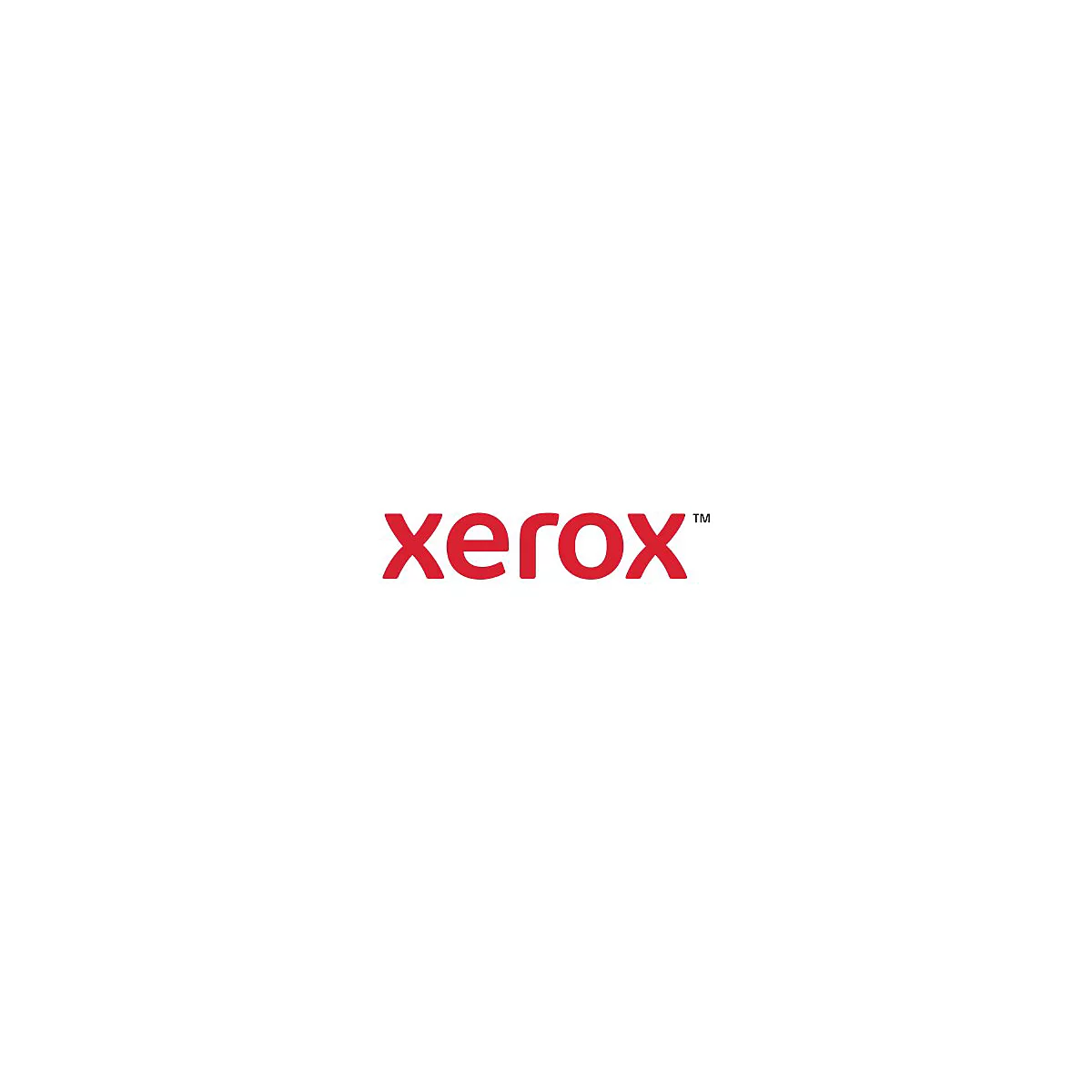 Rotes Xerox-Firmenlogo auf weißem Hintergrund mit TM-Zeichen.