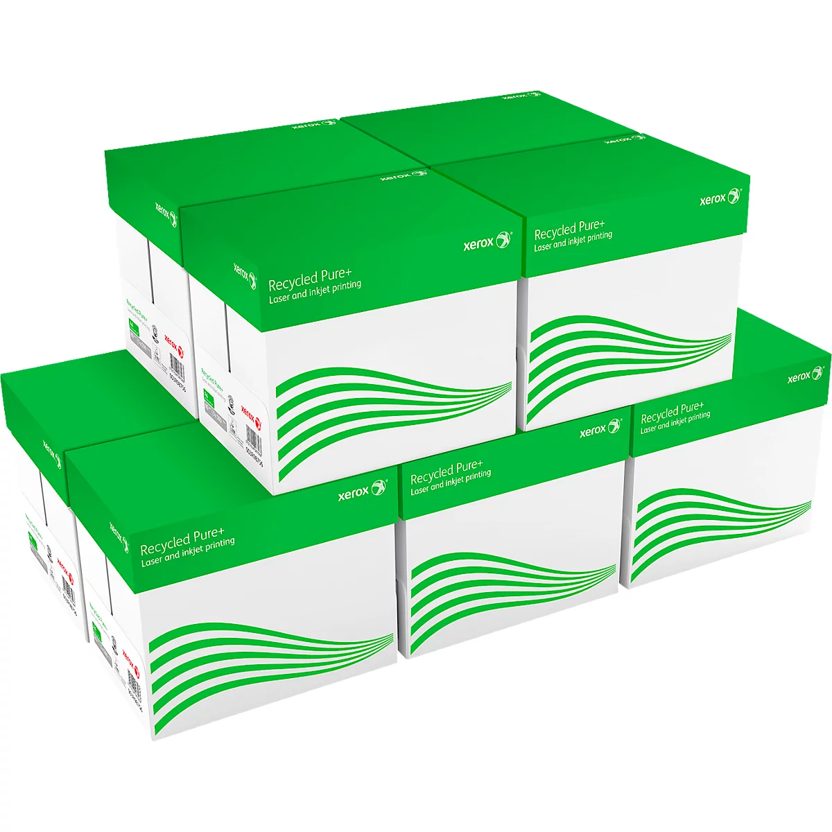 Xerox Kopierpapier Recycled Pure+, DIN A4, Grammatur 80 g/m², CIE 135 / ISO 100, 5 x 500 Blatt