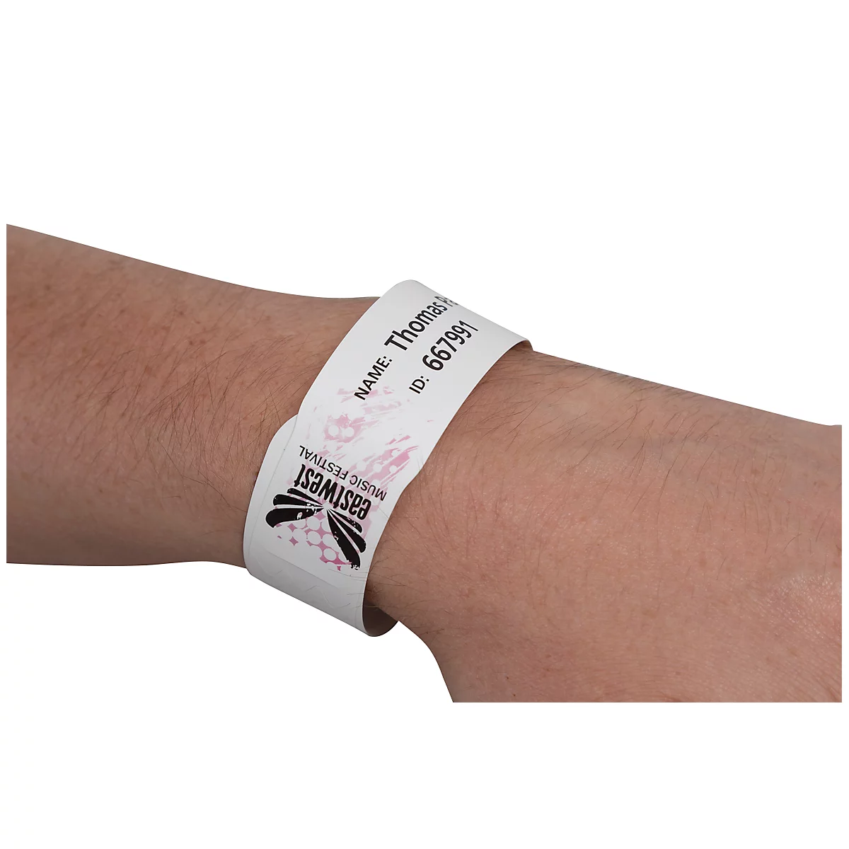 Xerox Premium NeverTear Wristbands, 120 µm, weiß, wasserfest, perforiert, A4-Format, 100 Blatt, 8 Stk./Blatt