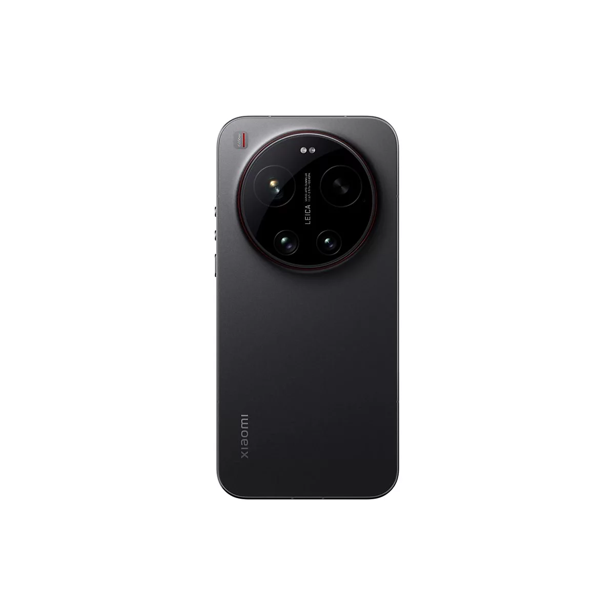 Dunkelgraues Xiaomi Smartphone Rückseite mit kreisförmigem Leica Kamerasystem.