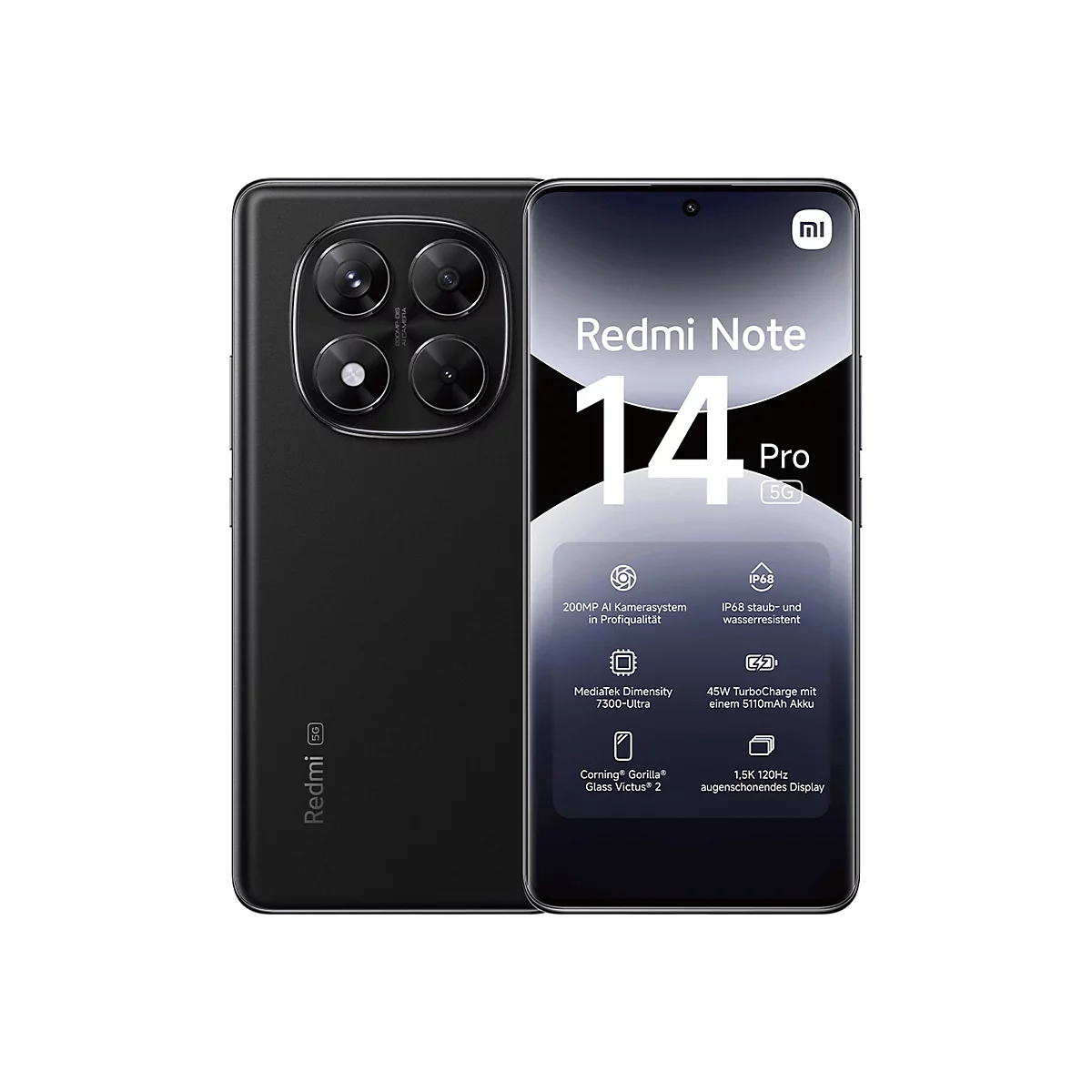 Xiaomi Redmi Note 14 Pro - 5G Smartphone - Dual-SIM - RAM 8 GB / Interner Speicher 256 GB - OLED-Display - 6.67'