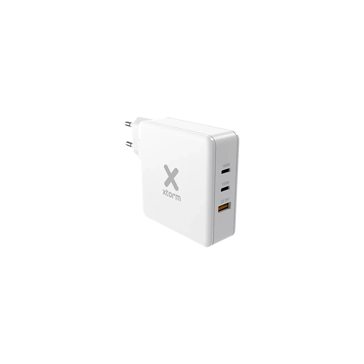 xtorm Volt XAT140 - Netzteil - GaN - 140 Watt - PD, QC 3.0 - 3 Ausgabeanschlussstellen (USB, 24 pin USB-C)