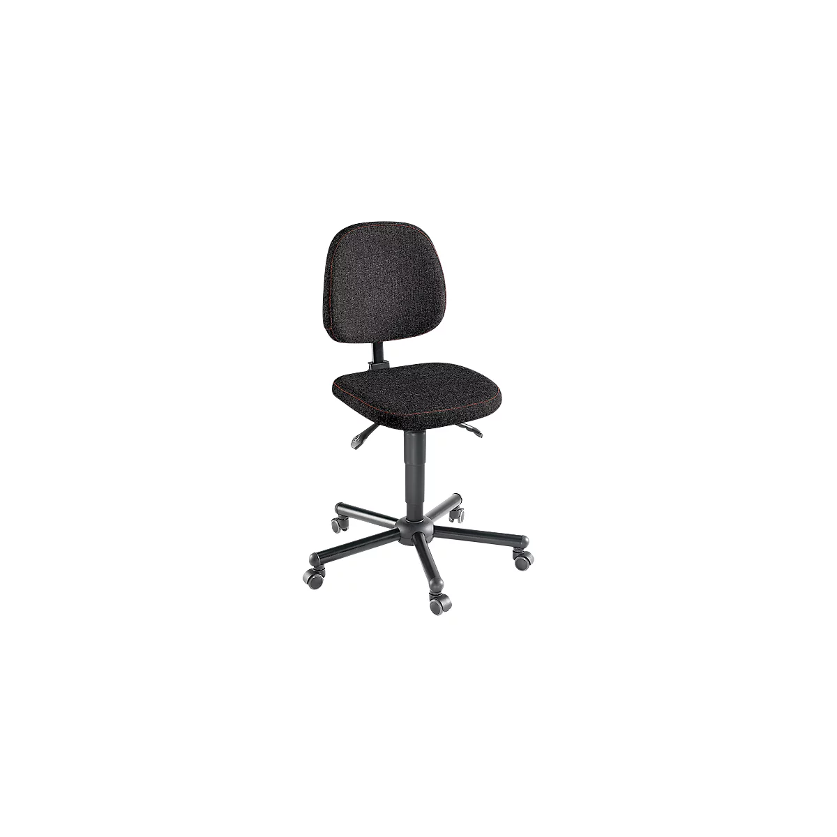 XXL industriële draaistoel meychair Workster Pro W19-11375, met wielen, in hoogte verstelbaar, tot 250 kg, stof, desinfectiebestendig, zwart 