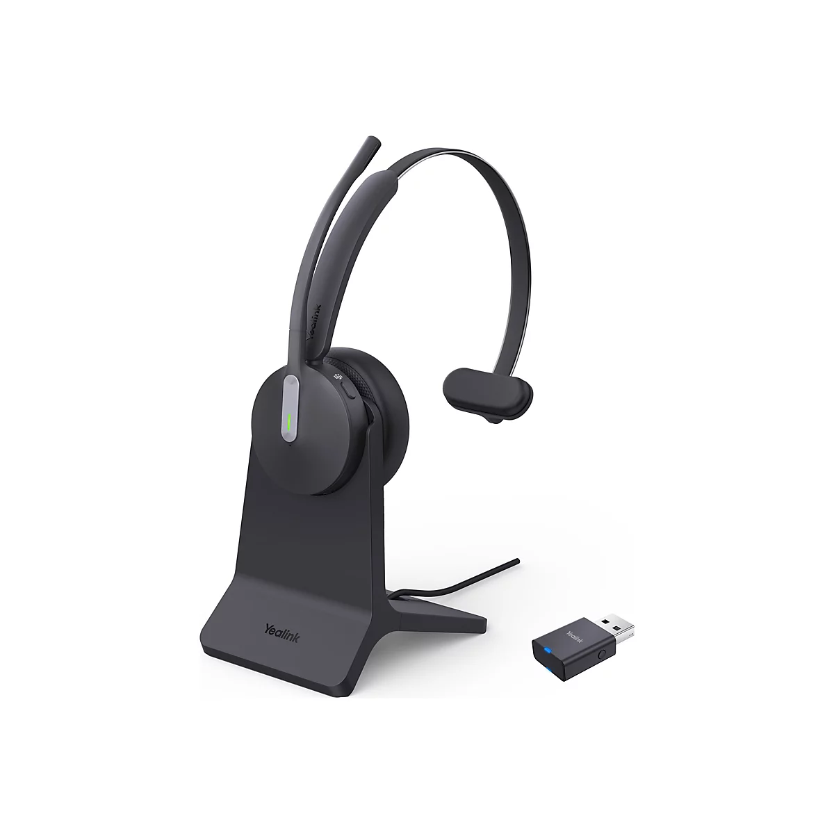 Yealink - Headset - On-Ear - DECT / Bluetooth - kabellos - USB-A über DECT-Adapter, USB-C
