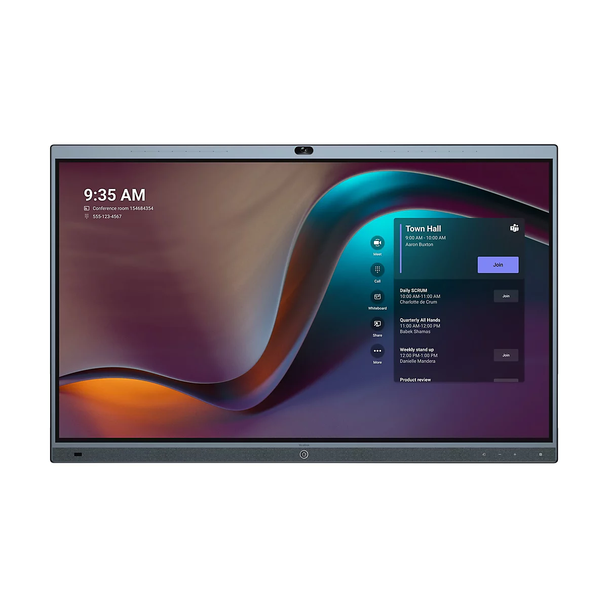 Yealink MeetingBoard - 165 cm (65') Diagonalklasse LCD-Display mit LED-Hintergrundbeleuchtung - interaktiv - mit integriertes, interaktives Whiteboard, Touchscreen (Multi-Touch), 4K-Kamera und 16 Mikrofon-Array - 4K UHD (2160p) 3840 x 2160 - direk...
