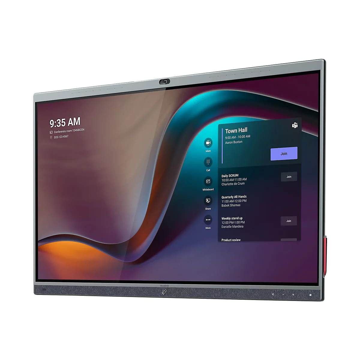 Yealink MeetingBoard 86 Pro - 218 cm (86') Diagonalklasse LCD-Display mit LED-Hintergrundbeleuchtung - interaktiv - mit integriertes, interaktives Whiteboard, Touchscreen (Multi-Touch), 4K-Kamera und 16 Mikrofon-Array - Android - 4K UHD (2160p) 38...