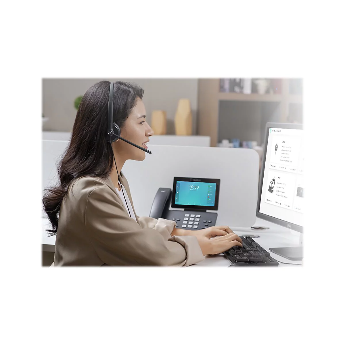 Yealink UH34 Lite Dual - Headset - On-Ear - kabelgebunden - USB - Schwarz