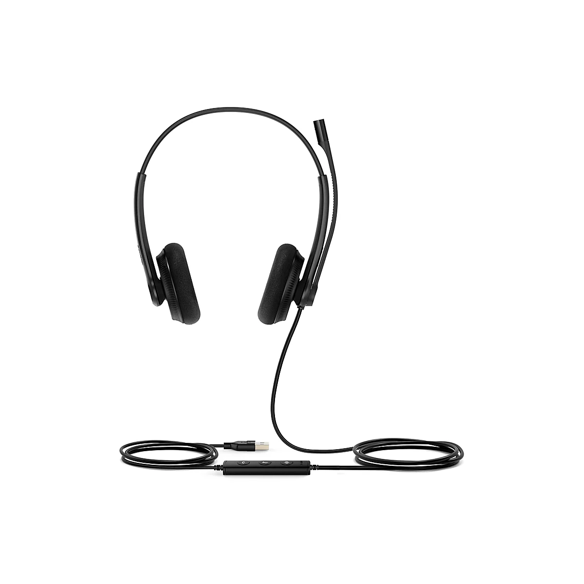 Yealink UH34 Lite Dual - Headset - On-Ear - kabelgebunden - USB - Schwarz