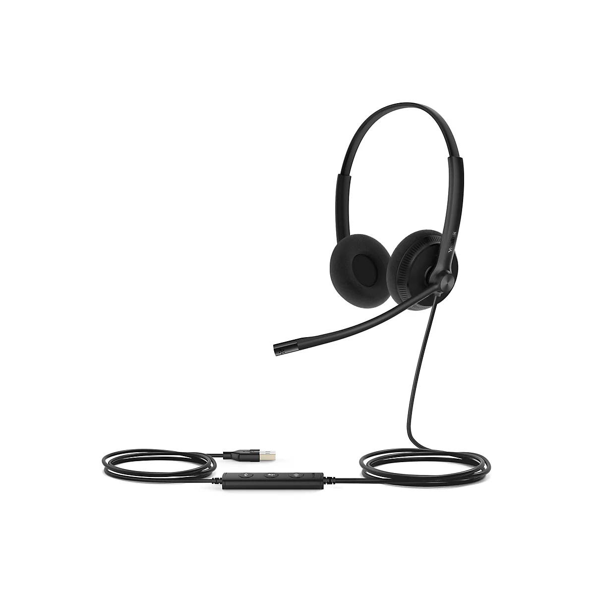 Yealink UH34 Lite Dual - Headset - On-Ear - kabelgebunden - USB - Schwarz