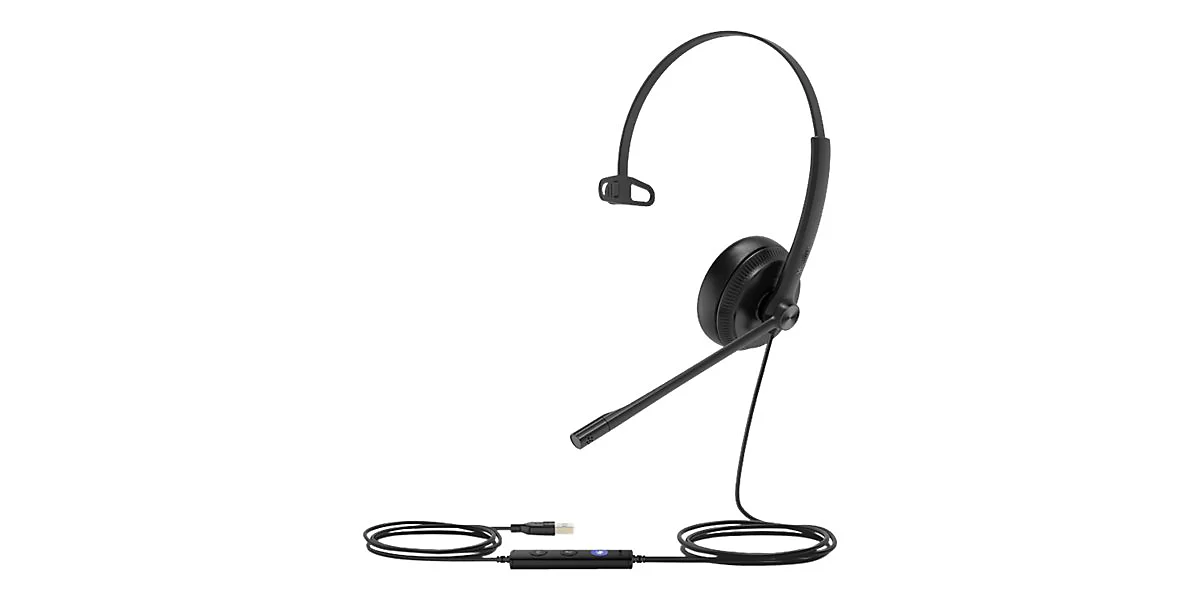 Yealink UH34 Lite Mono UC - Headset - On-Ear - kabelgebunden - USB - Schwarz