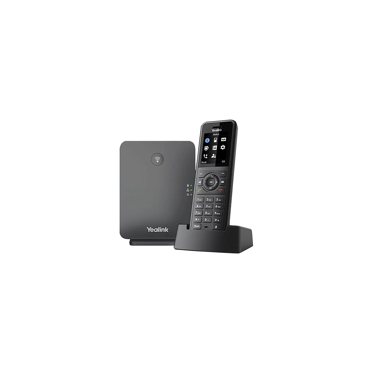 Yealink W77P - Schnurloses VoIP-Telefon mit Rufnummernanzeige - 1900 MHz - DECT - dreiweg Anruffunktion - SIP, SIP v2, RTCP-XR, VQ-RTCPXR