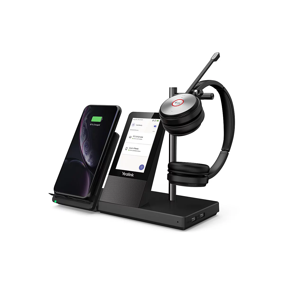 Yealink WH66 Dual X - Für Microsoft Teams - Headset - ohrumschließend - DECT - kabellos