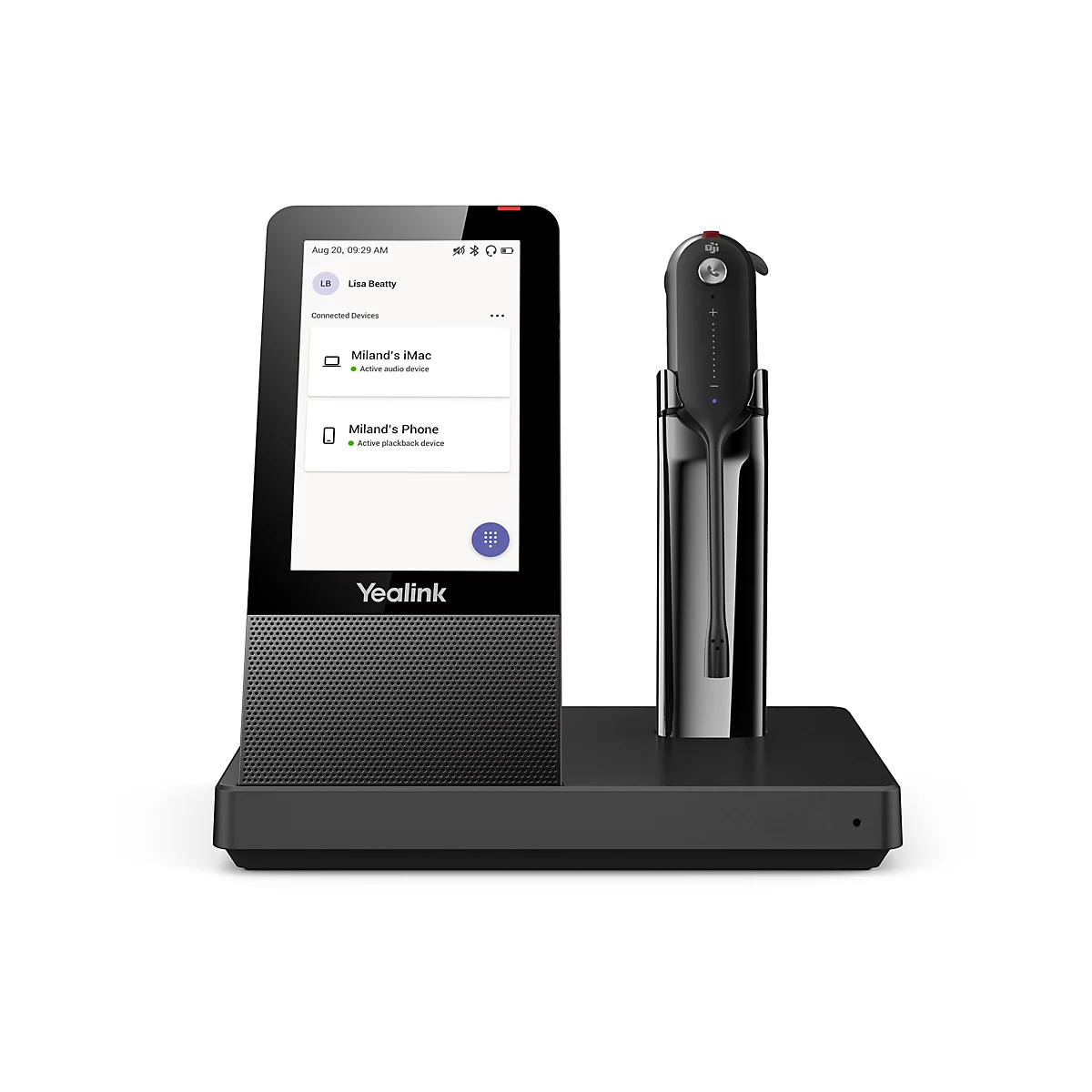 Yealink WH67 - Headset - im Ohr - konvertierbar - DECT / Bluetooth - kabellos