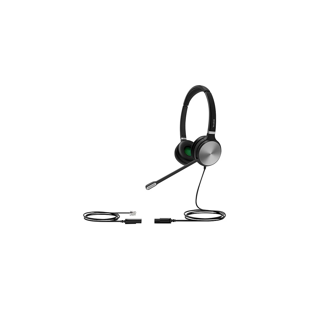 Yealink YHS36 Dual - Headset - On-Ear - kabelgebunden - Schwarz und Silber