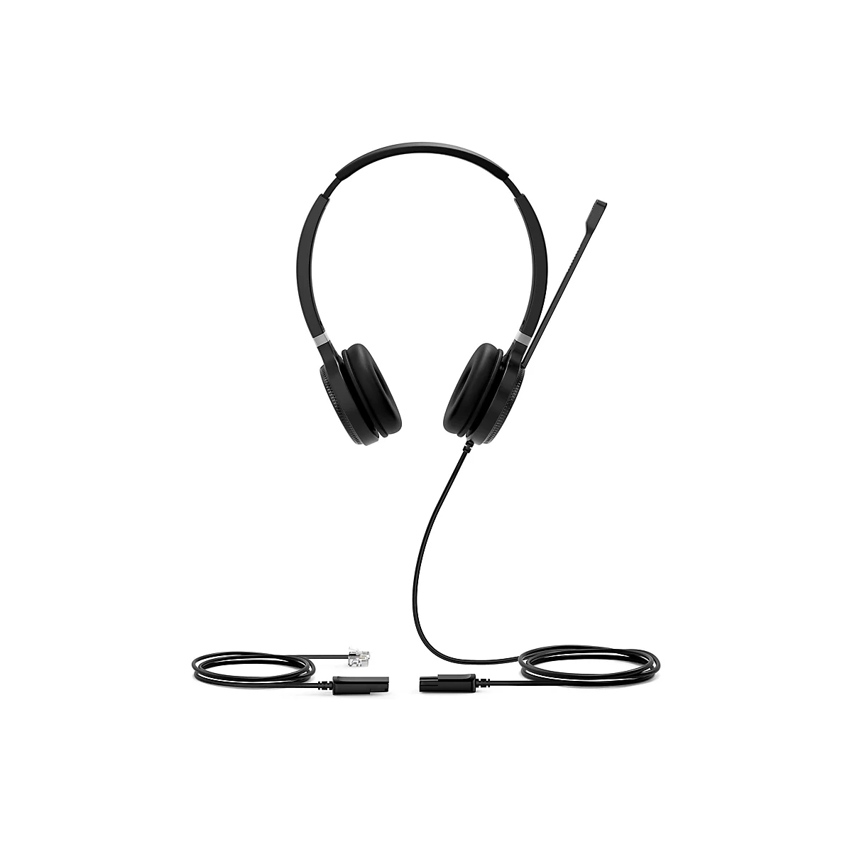 Yealink YHS36 Dual - Headset - On-Ear - kabelgebunden - Schwarz und Silber