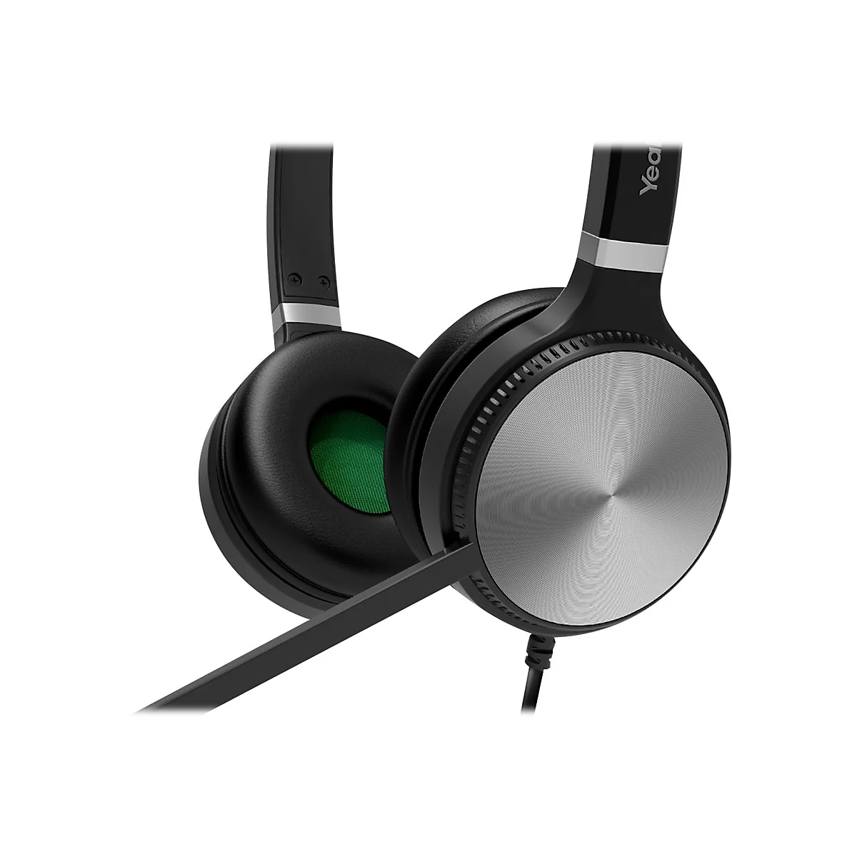 Yealink YHS36 Dual - Headset - On-Ear - kabelgebunden - Schwarz und Silber