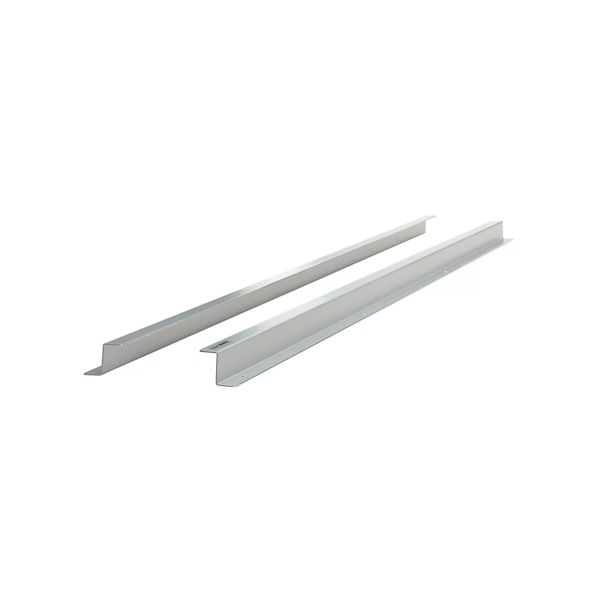 Two metal angle profiles against a white background.