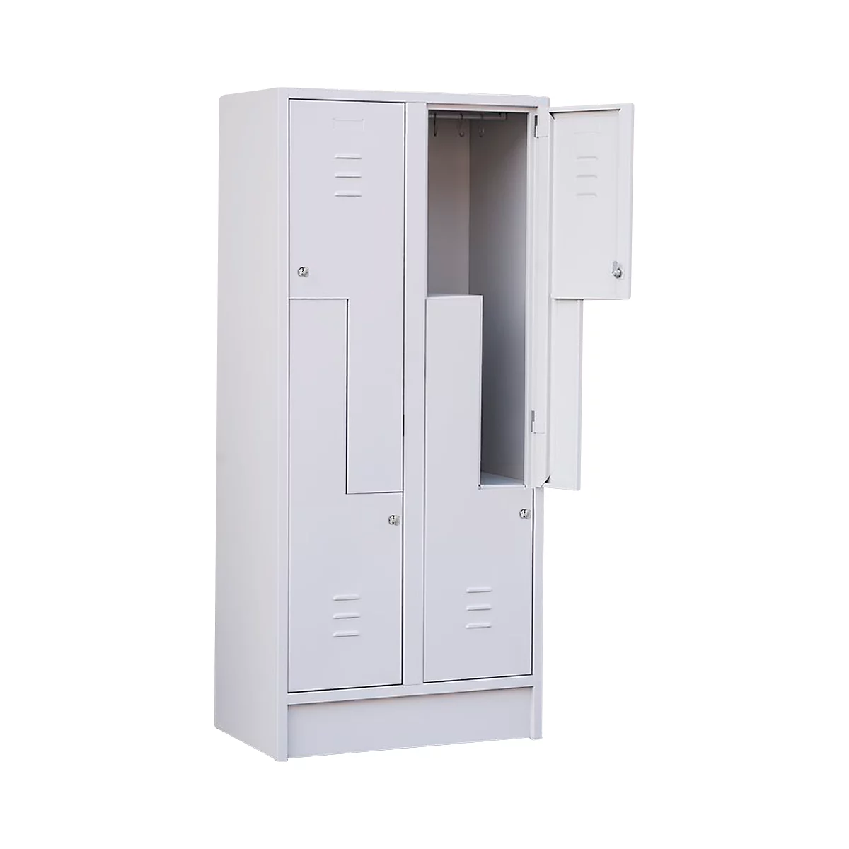 Z-Schrank, mit 4 Abteilen, Zylinderschloss