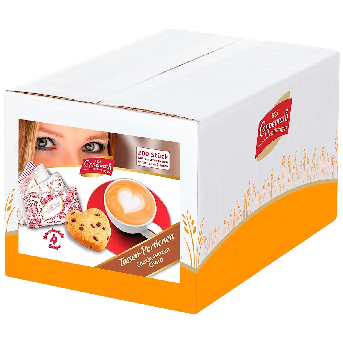 Zachte Hartje koekjes met chocoladestukjes Coppenrath Cookie Hearts, 200 stuks, 1 kg