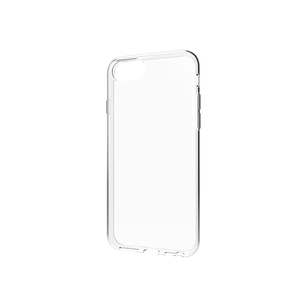 Coque de téléphone transparente, vue de face.