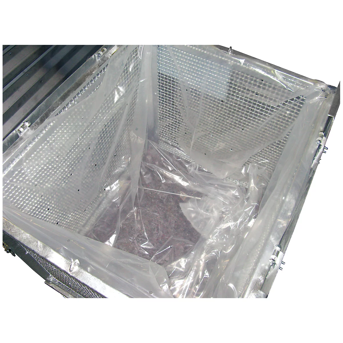 Zakken met zijvouw voor container voor gevaarlijk afval type STB, naaldvormig, dikte 85 µ, transparant, 50 st.
