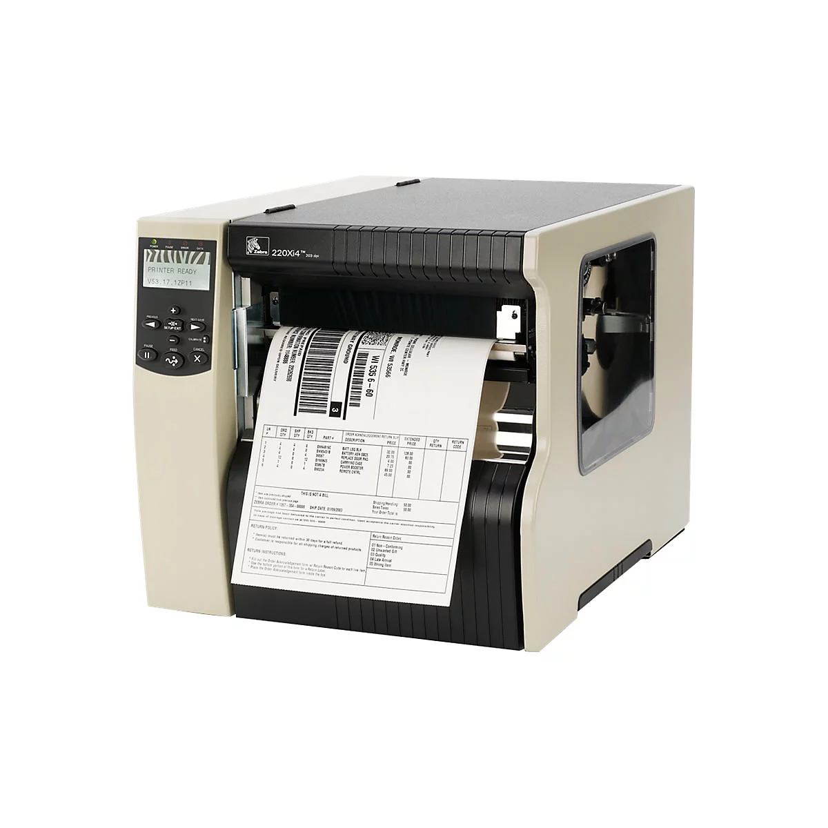 Zebra 220Xi4 - Etikettendrucker - Thermotransfer - Rolle (21,6 cm) - 203 dpi - Kapazität: 1 Rolle