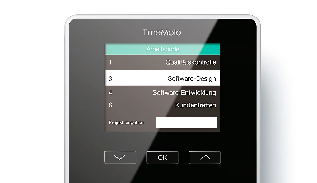 Zeiterfassungssystem TimeMoto TM-626, Wandmontage, bis 200 Nutzer, ID per RFID/PIN/Fingerabdrucksensor, USB/LAN/WLAN, 5 RFID-Karten