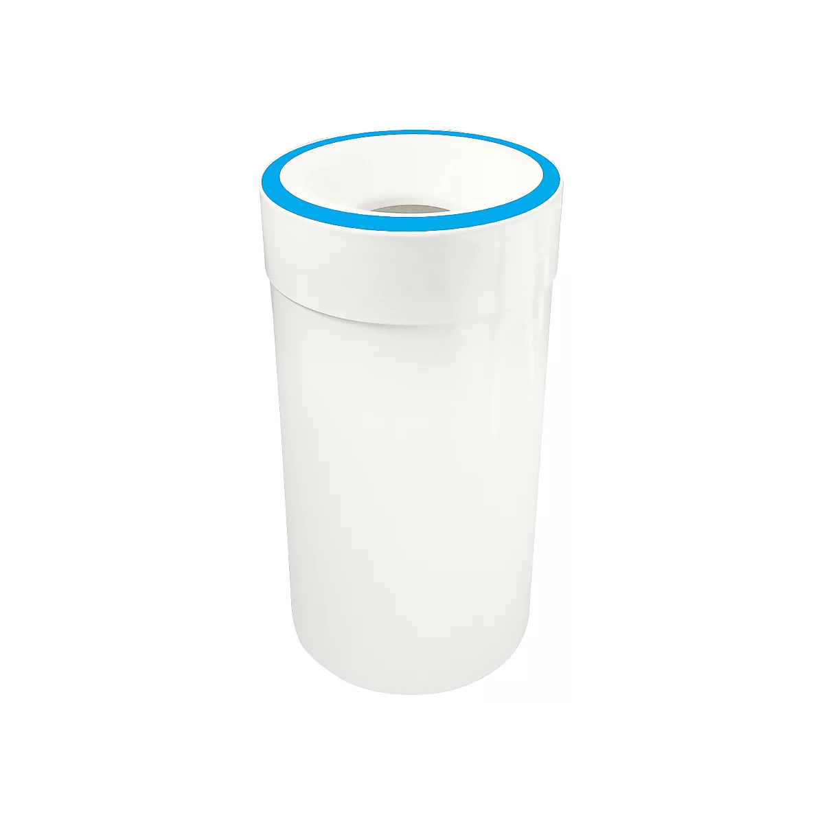 Zelfblussende afvalverzamelaar, 60 liter, wit/blauw