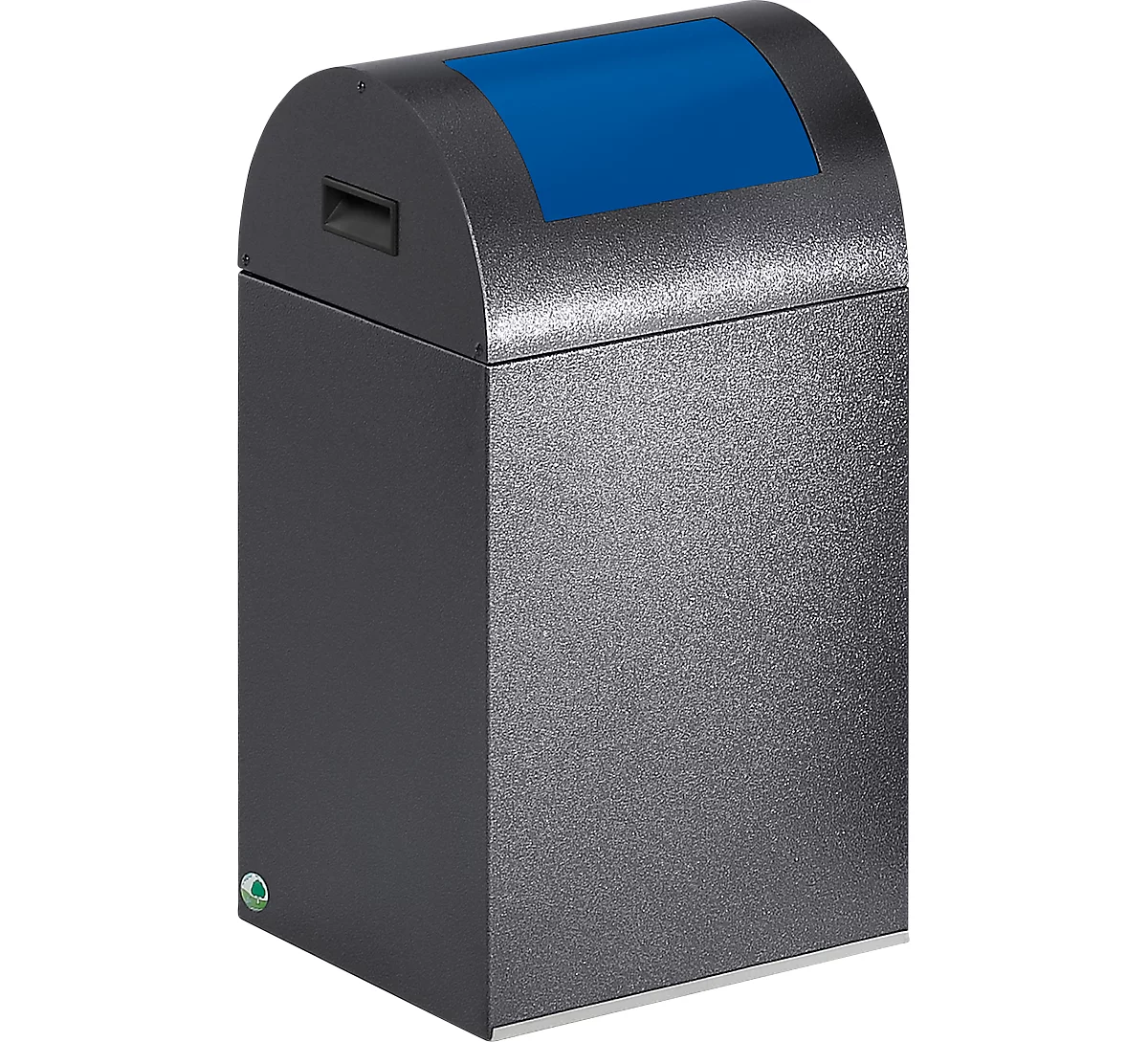 Zelfblussende afvalverzamelaar voor recycleerbaar afval 40R, antiekzilver/blauw
