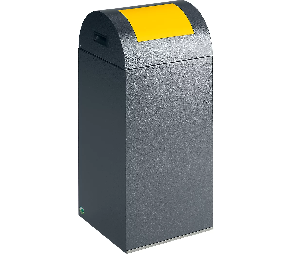 Zelfblussende afvalverzamelaar voor recycleerbaar afval 55R, antiekzilver/geel