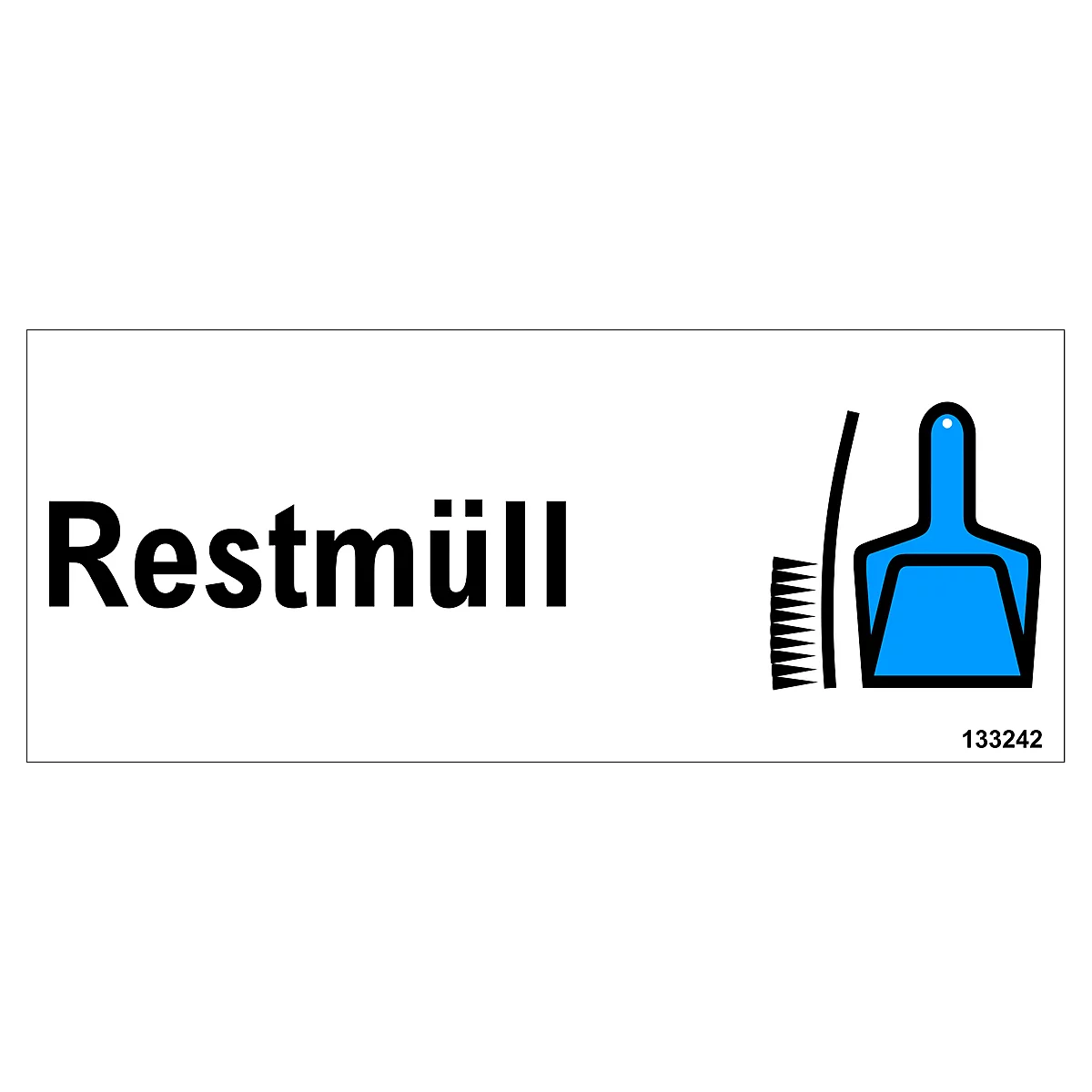 Zelfklevende etiketten "Restmüll"