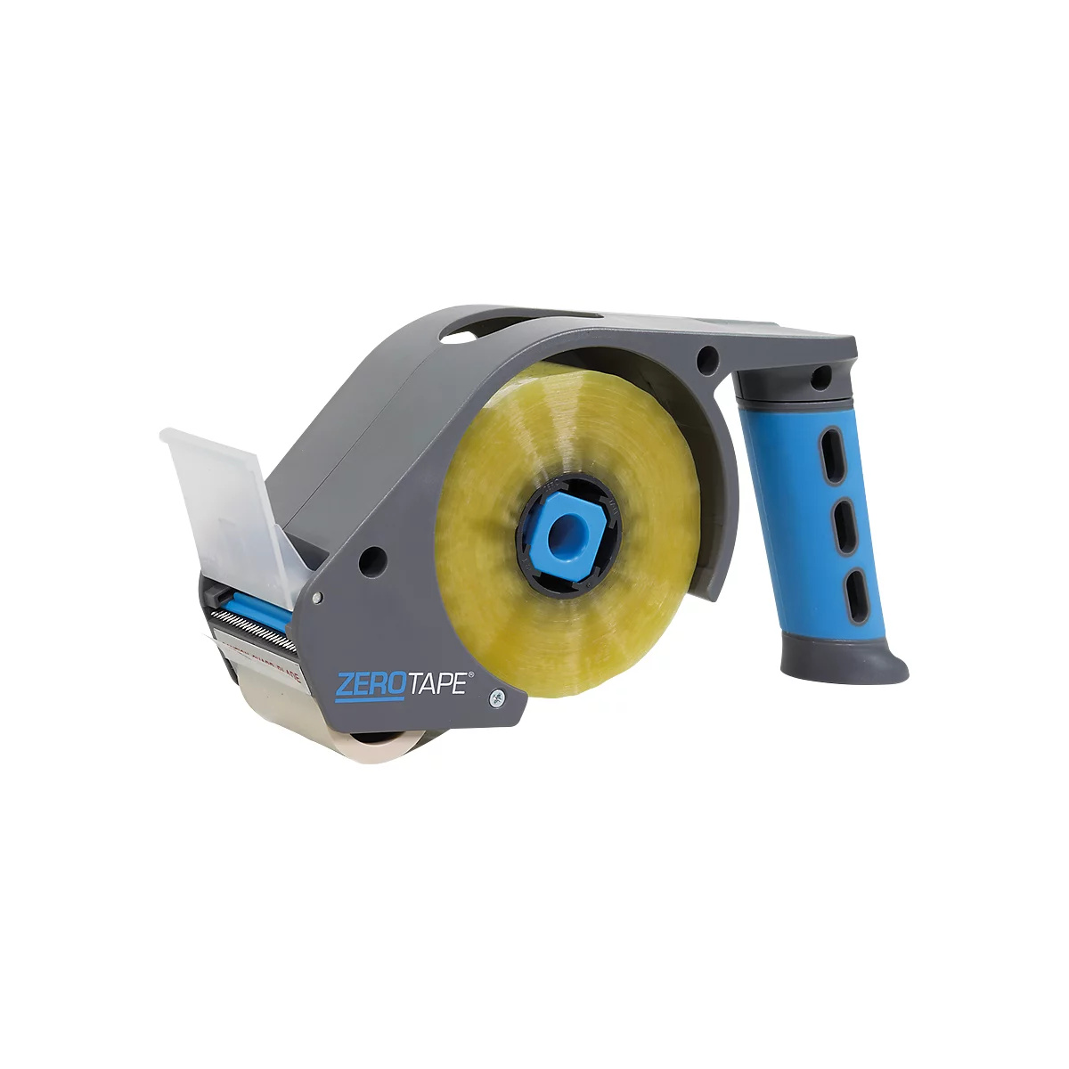 ZeroTape® handafroller, voor rollen B 48 mm x L 160 m, rolt soepel af, blauw