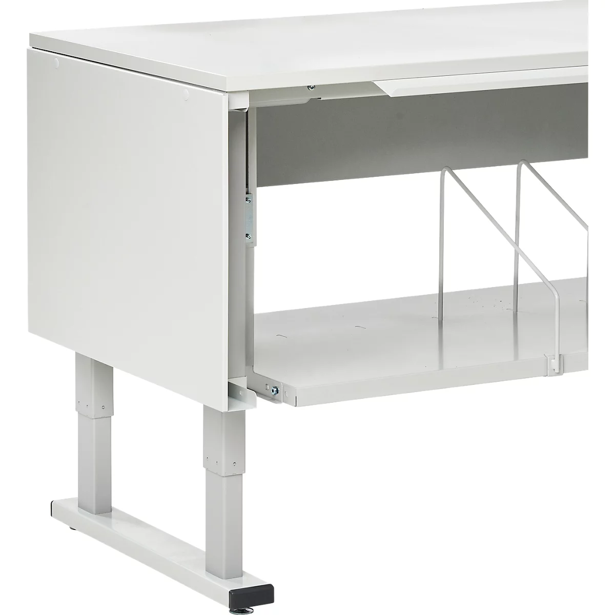 Zijbeschermplaten voor Treston QuatreX 750 mm, ESD geleidend, B 62 x D 748 x H 504 mm, lichtgrijs RAL 7035, 2 stuks