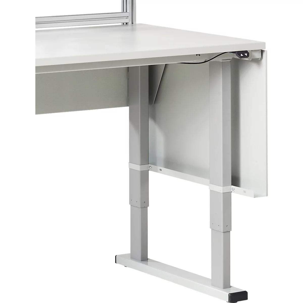 Zijbeschermplaten voor Treston QuatreX 750 mm, ESD geleidend, B 62 x D 748 x H 504 mm, lichtgrijs RAL 7035, 2 stuks