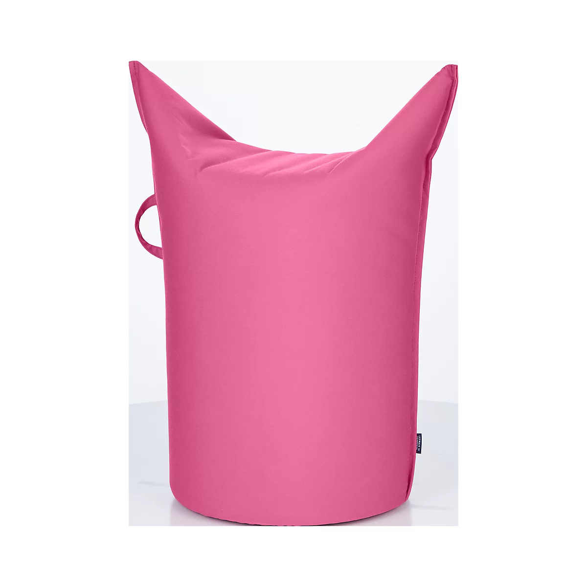 Zipfel poef WERTHER, outdoorstof, zithoogte 500 mm, incl. greeplus, roze