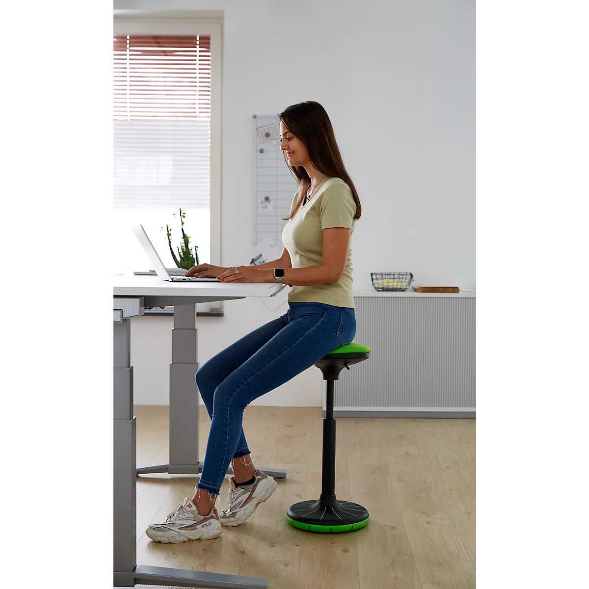 Zithulp/stahulp SSI Proline P 3D - ergonomisch - gepatenteerde onderkant voet - groen en zwart - ons merk Schäfer Shop Genius