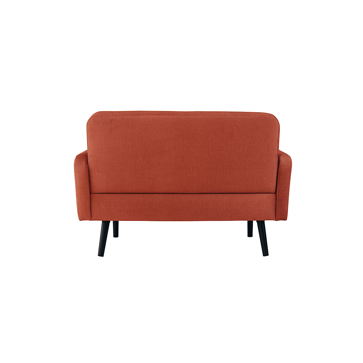 Zweisitzer Sofa meet® by Paperflow LISBOA, Samtbezug rostfarben, Fußgestell schwarz, B 1240 x T 815 x H 830 mm