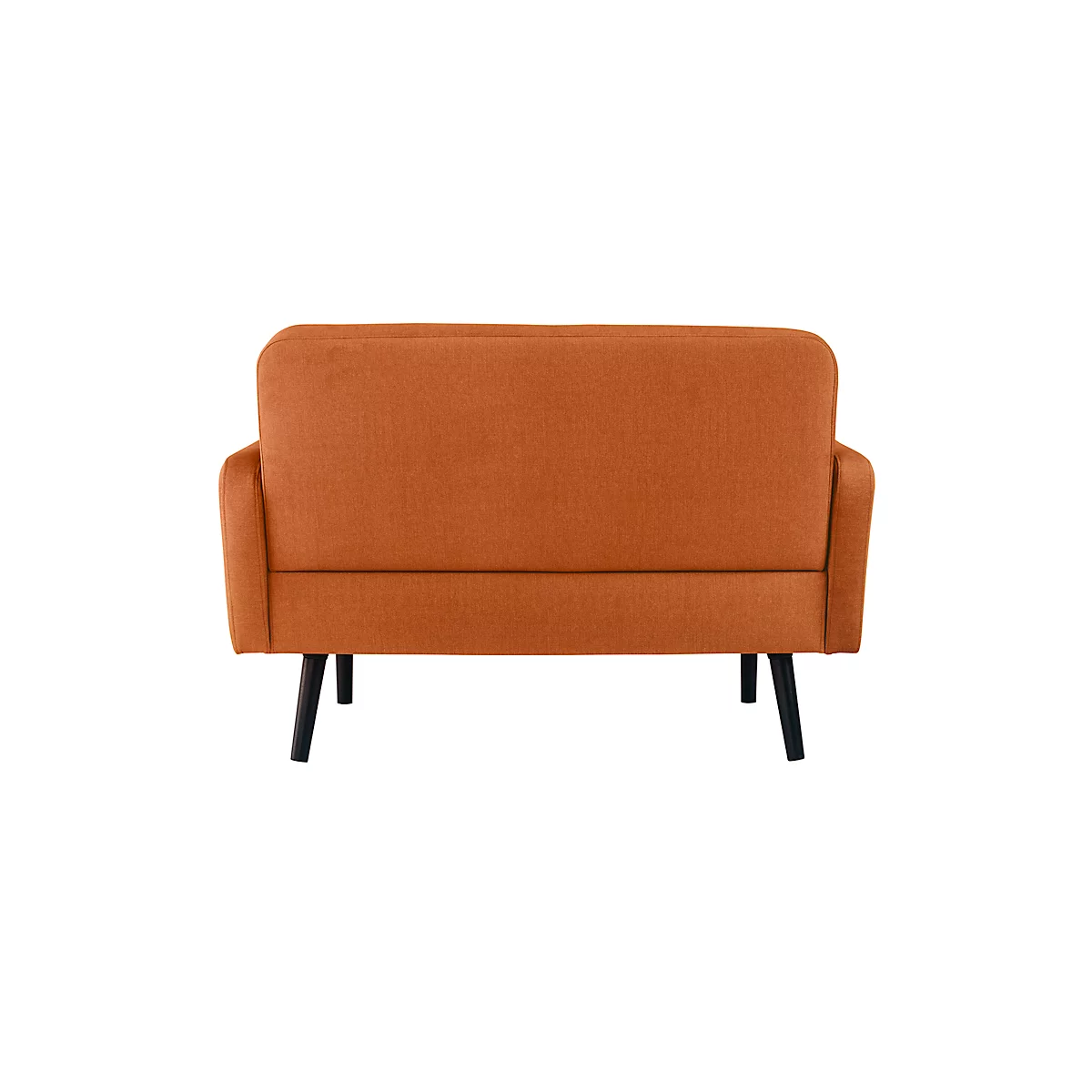 Zweisitzer Sofa meet® by Paperflow LISBOA, Stoffbezug braun, Fußgestell schwarz, B 1240 x T 815 x H 830 mm