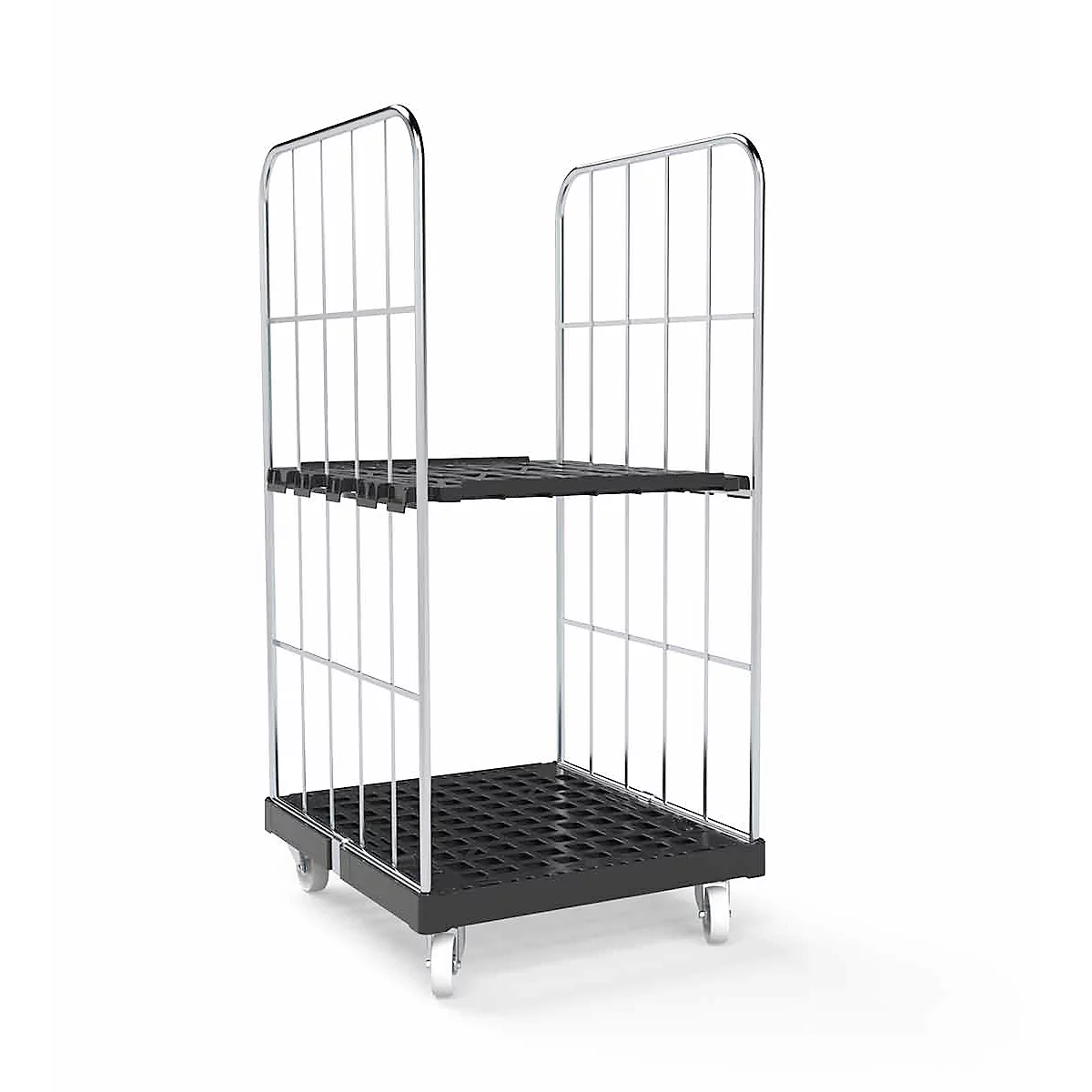 Zwischenboden für Schäfer Shop Select Rollbox BASICline, bis 150 kg, B 710 x T 778 x H 25 mm, Recycling-HDPE, schwarz