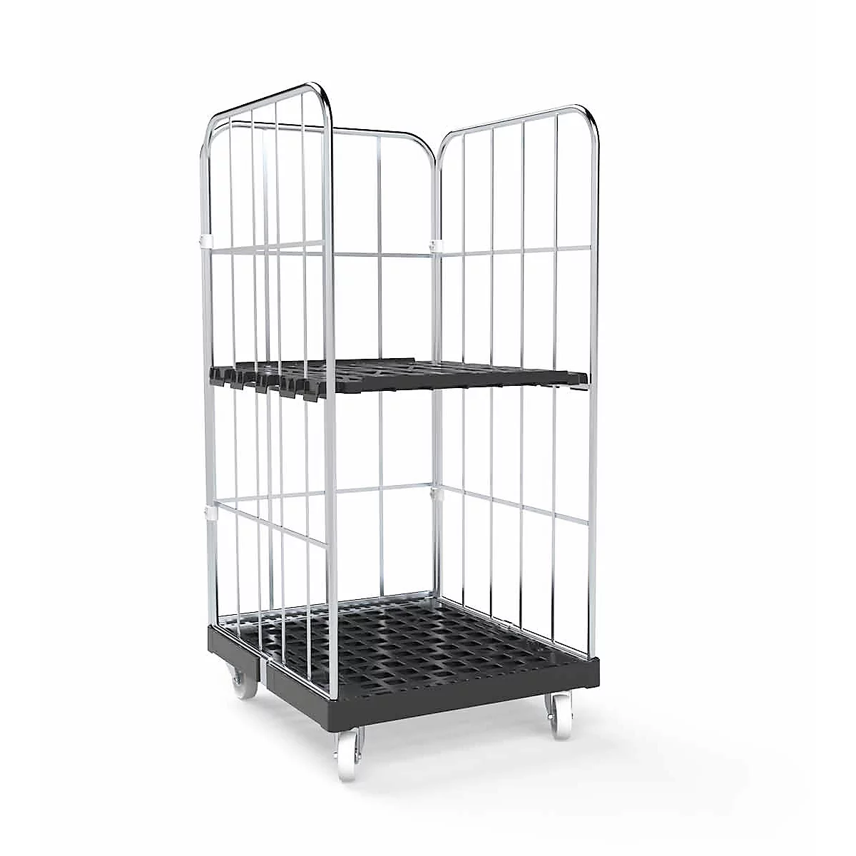 Zwischenboden für Schäfer Shop Select Rollbox BASICline, bis 150 kg, B 710 x T 778 x H 25 mm, Recycling-HDPE, schwarz