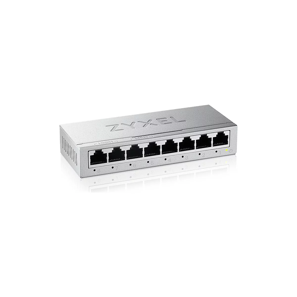 Zyxel GS-100 series GS-108B - Version 5 - Switch - unmanaged - 8 x 10/100/1000 - Desktop, wandmontierbar