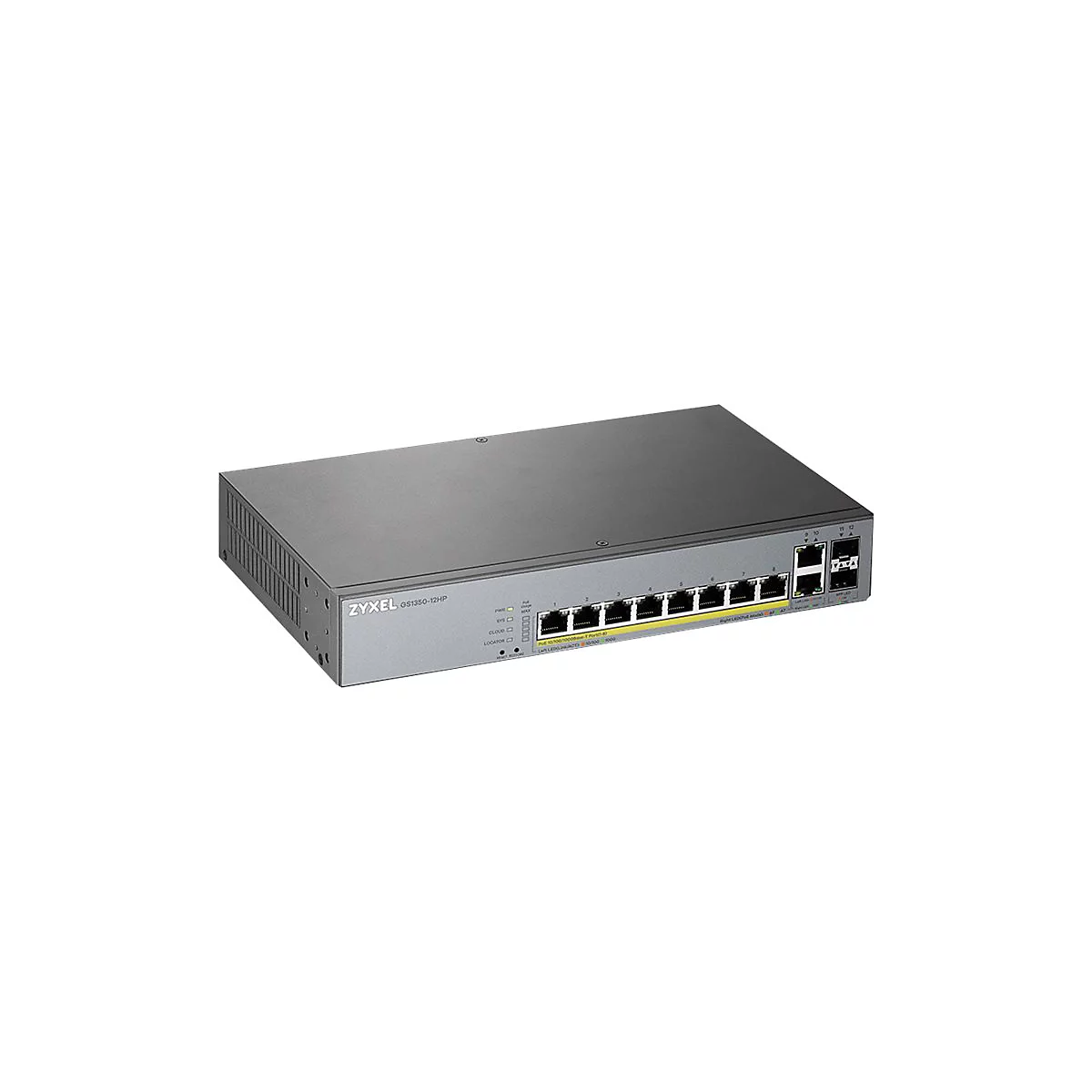 Zyxel GS1350-12HP - Switch - 8 Anschlüsse - Smart - an Rack montierbar