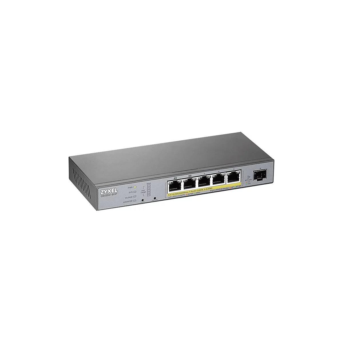 Zyxel GS1350-6HP - Switch - 6 Anschlüsse - Smart