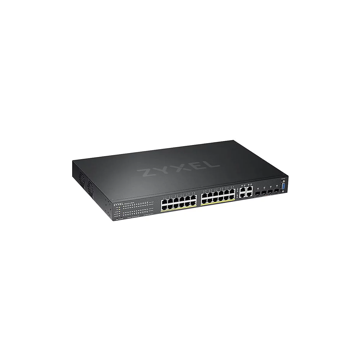Zyxel GS2220-28HP - Switch - managed - 24 x 10/100/1000 (PoE+) + 4 x Kombi-Gigabit-SFP - an Rack montierbar - PoE+ (375 W)