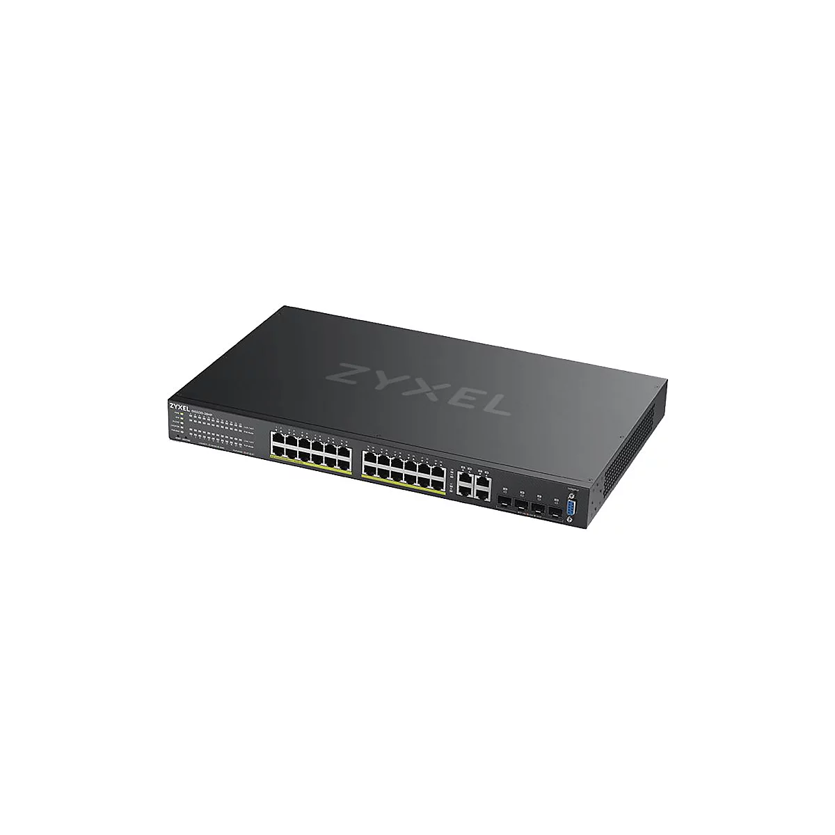 Zyxel GS2220-28HP - Switch - managed - 24 x 10/100/1000 (PoE+) + 4 x Kombi-Gigabit-SFP - an Rack montierbar - PoE+ (375 W)